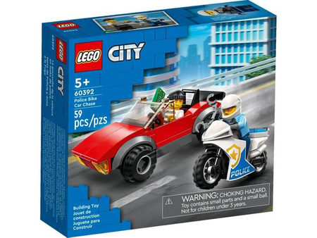 LEGO® City 60392 – Motocykl policyjny: Pościg za samochodem