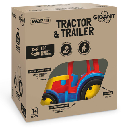 Wader 66100 – Gigant Traktor z Przyczepą Mega Zestaw