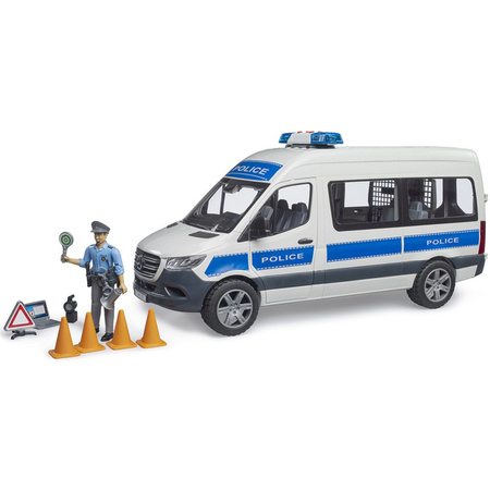 Bruder 02683 MB Sprinter policyjny z figurką policjanta i z modułem