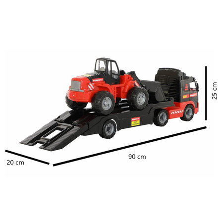 Polesie 56733 Mammoet Ciężarówka z Naczepą i Koparką 1+
