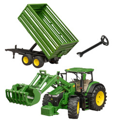 Bruder 03155 Traktor z przyczepą John Deere zestaw