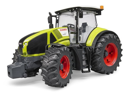 Bruder 03018 Claas Axion 950 z łańcuchami na koła i pługiem śnieżnym