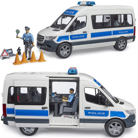 Bruder 02683 MB Sprinter policyjny z figurką policjanta i z modułem