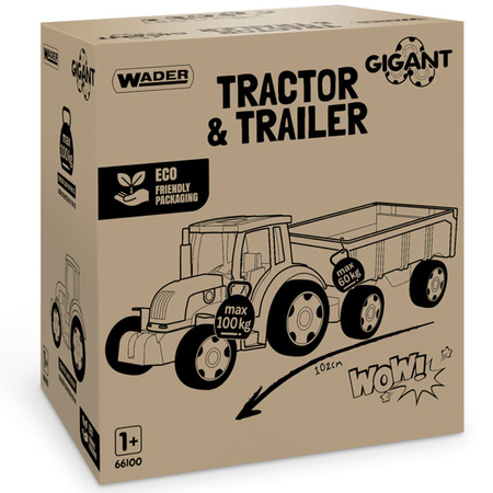 Wader 66100 – Gigant Traktor z Przyczepą Mega Zestaw