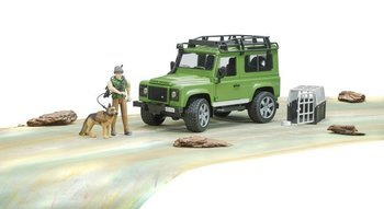 Bruder 02587 Land Rover Defender z figurką i psem