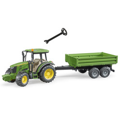 Bruder 02108 traktor John Deere 5115M z przyczepą