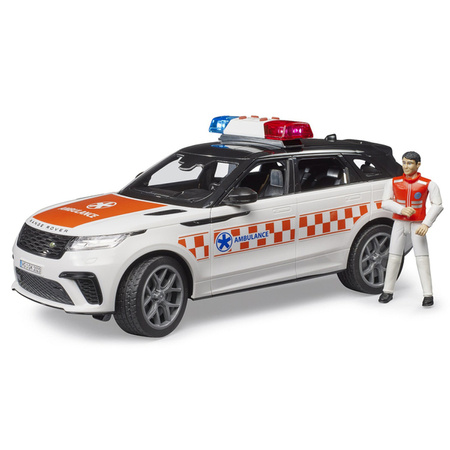 Bruder 02885 Range Rover Samochód ratunkowy z figurką ratownika