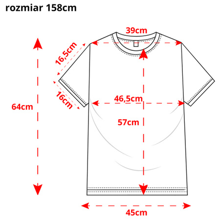 FENDT 158cm RÓŻOWA Koszulka haftowane logo bawełna