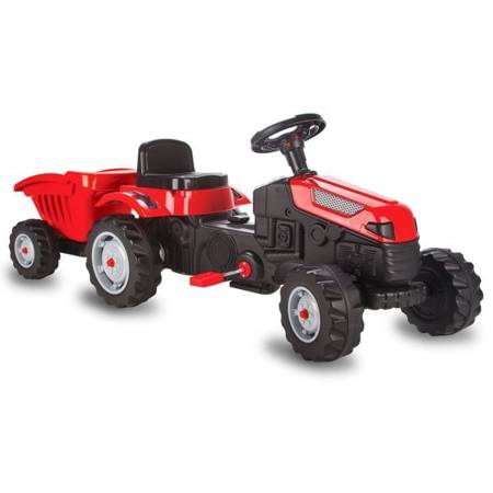 Jamara 460825 TRAKTOR na pedały z przyczepką