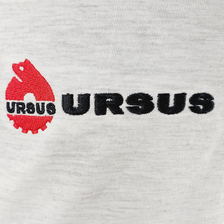 URSUS 110 szara Koszulka haftowane logo bawełna