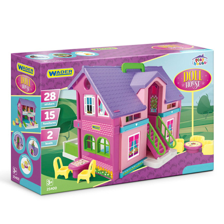 Wader 25400 Domek dla lalek Play House 2-piętrowy