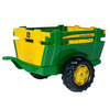 Duży Traktor Rolly Toys Na Pedały John Deere PRZYCZEPA ZIELONY + ŁADOWACZ